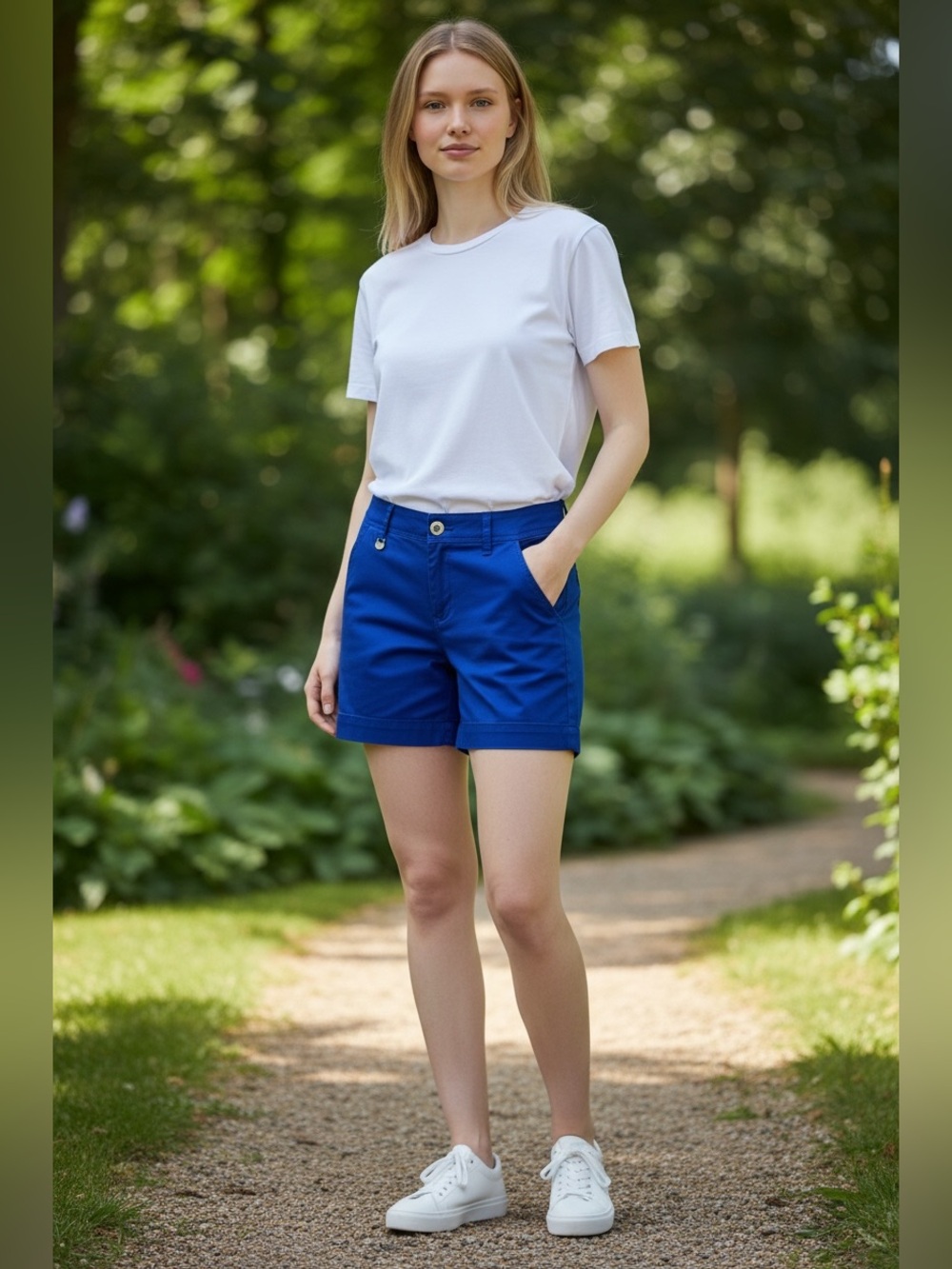 Ralph Lauren Navy Cotton Bermuda Shorts